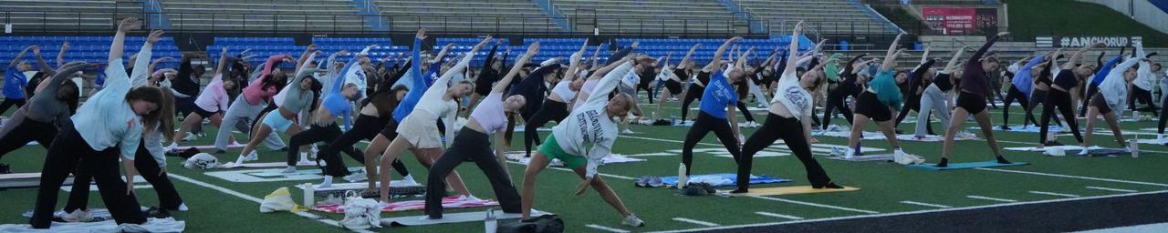 Lubbers Yoga Poses at Stadium
